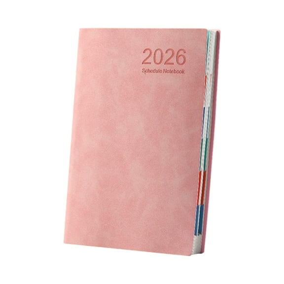 2026 Schedule Notebook 365-Day Journaling Notebooks PU Cover Calendar Planner For Work School Travel
