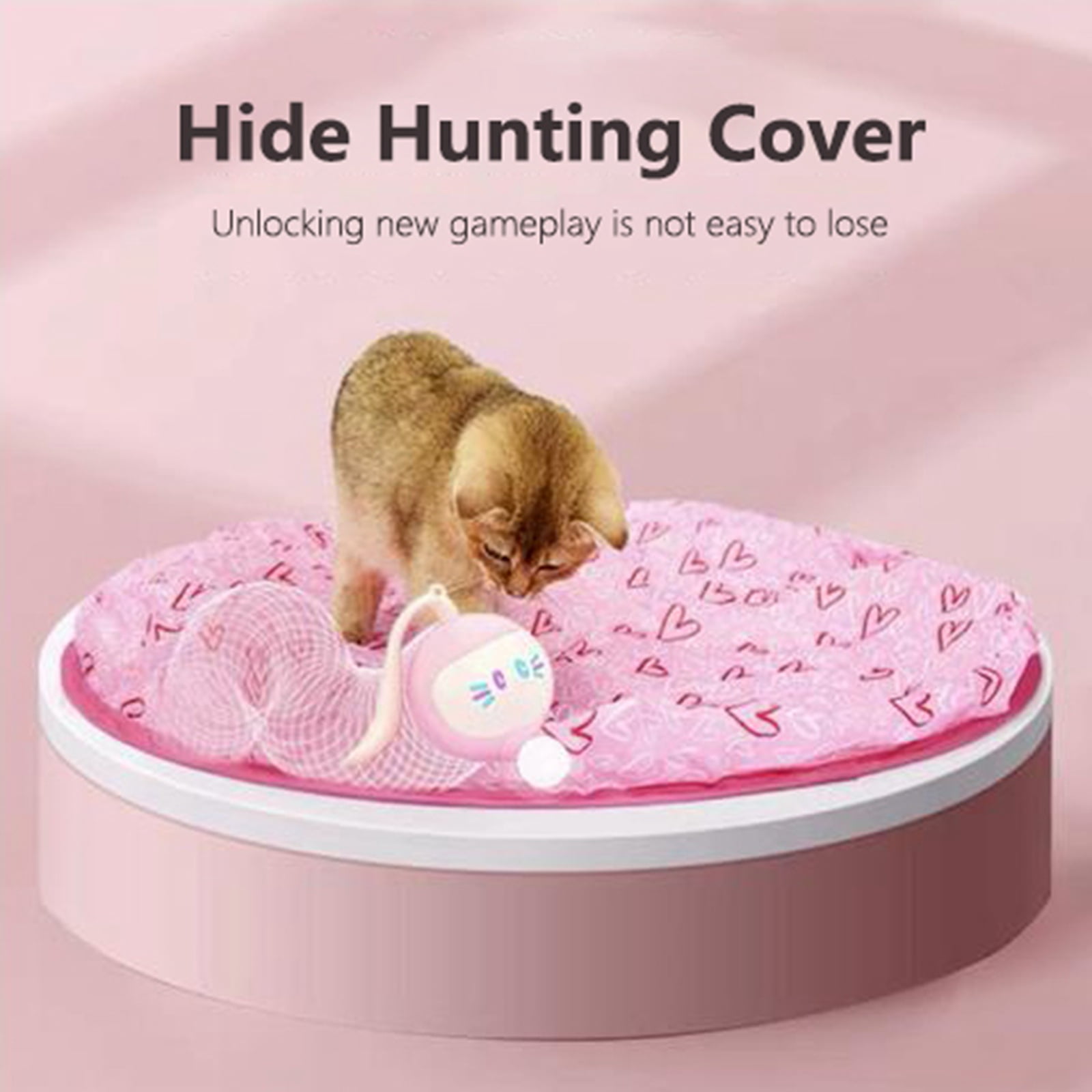 Simulated Interactive Hunting Cat Toy - Electronic Automatic Cat Toy,Simulated Cat Hunting Toy Cat Ball Toy - Smart Obstacle Avoidance and Quiet Rolling