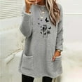thumbnail image 5 of ShiShine Women's Dandelion Plush Crew Neck Sweatshirt - Pullover Loose Winter Soft Warm Casual Long Sleeve Tops, 5 of 5