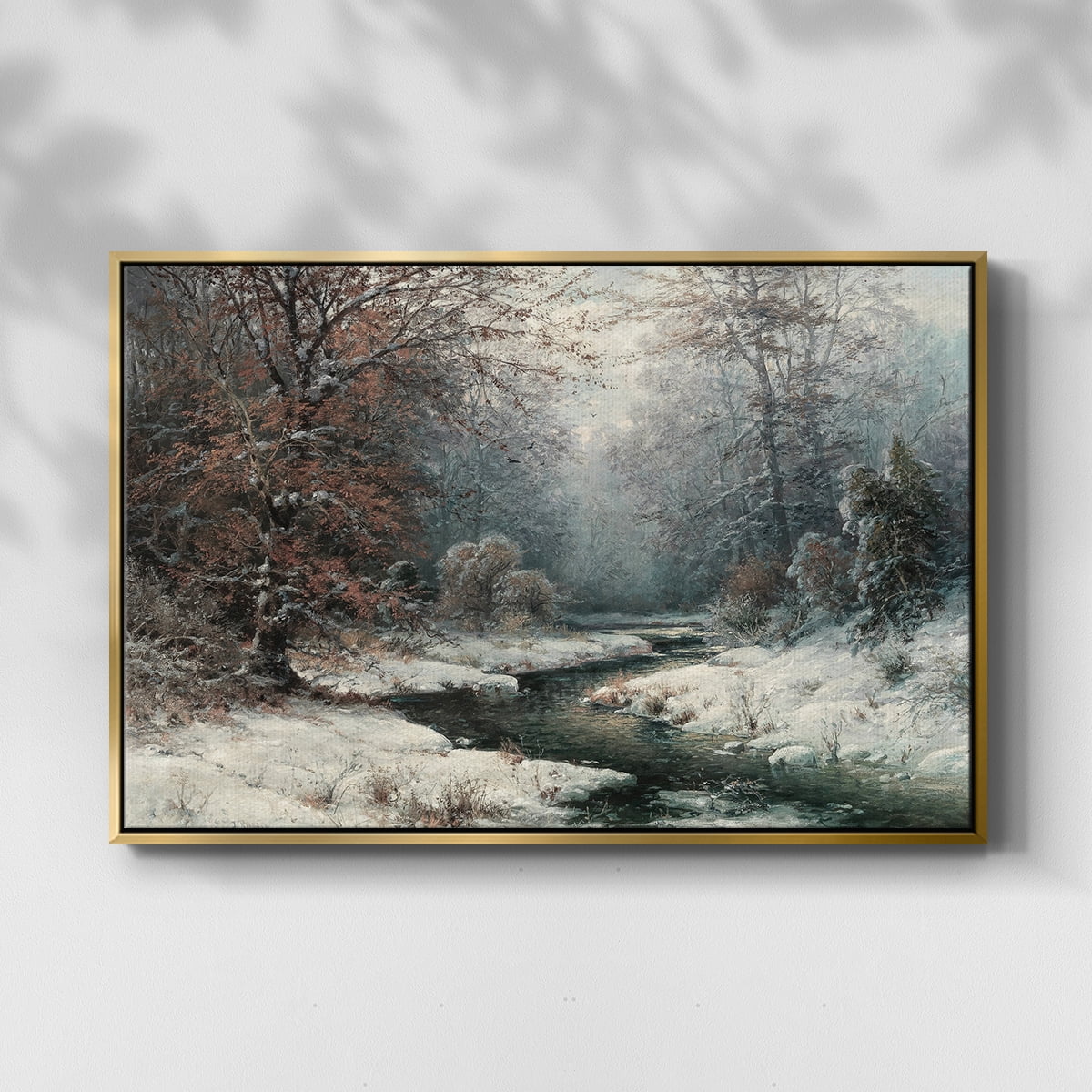 Vintage Landscape-CCLXXXVIII By Wexford Home Framed in Gold Wood Gallery Wrapped Canvas 27 in. x 41 in.
