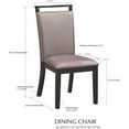 thumbnail image 3 of Pilaster Designs Danby 18" Wood Dining Side Chairs in Cappuccino (Set of 2), 3 of 3