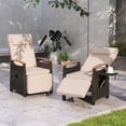 thumbnail image 1 of Gymax Set of 2 Patio Wicker Recliner Chair Rattan Lounge Chair w/ Adjustable Backrest Mix Brown, 1 of 10