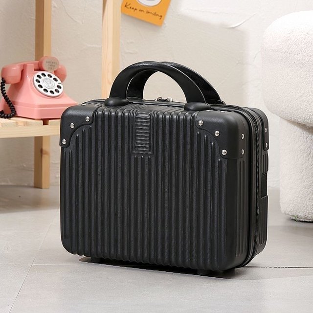 Caja de equipaje portátil, almacenamiento pequeño, estuche de transporte ligero, estuche de cosméticos, estuche de viaje, recuerdos de viaje portátiles
