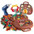 thumbnail image 4 of Juego de herramientas educativas de madera con taladro para niños, regalo para niños, bloques de construcción, 4 of 4