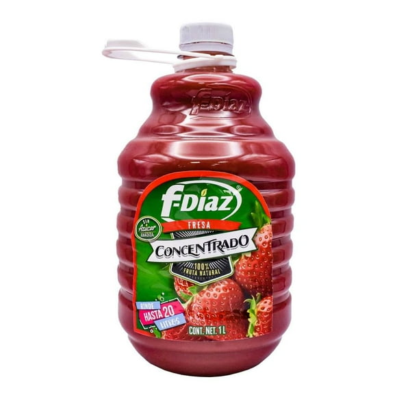 Concentrado para bebida F-Díaz sabor fresa 1 l