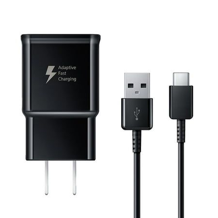 Adaptive Fast Charger Compatible with Huawei Honor 8 [Wall Charger + Type-C USB Cable] Dual voltages for up to 60% Faster Charging! BLACK