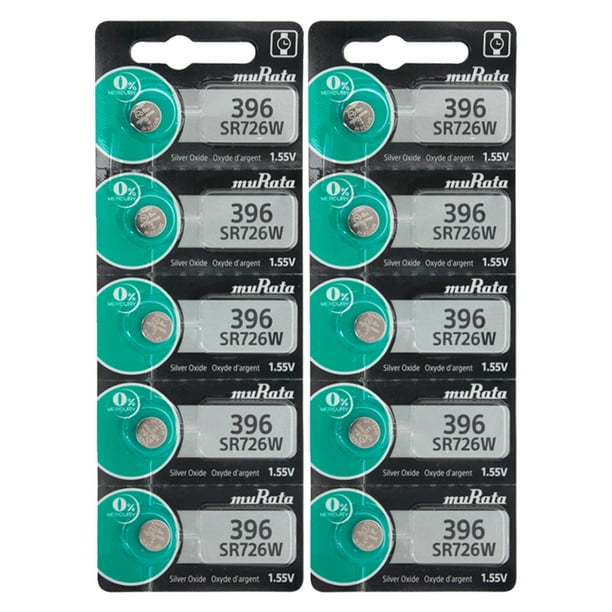 10 pack / 397 Murata Watch Batteries SR726SW - Walmart.com - Walmart.com