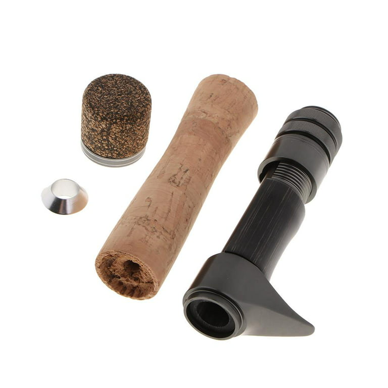 Fishing Pole Repair Composite Cork Wood Handle With Casting Reel Seat Set 