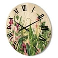thumbnail image 3 of Designart 'Ancient Floral Tropical Leaves I' Tropical Wood Wall Clock, 3 of 5
