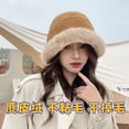 thumbnail image 3 of SikaFu On Behalf Of The Autumn And Winter Hat Female Mongolian Hat Knitted Baotou Hats Cute Face -To -Face Small Wool Hat, Warm Cold Hat Thickened, 3 of 8