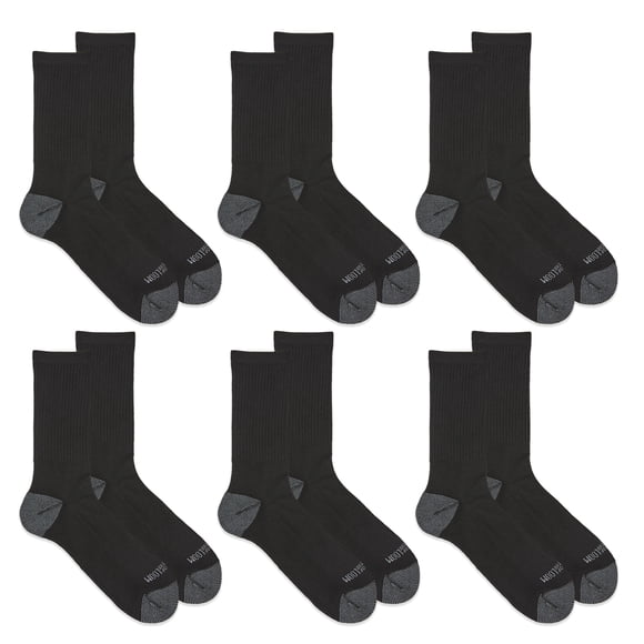 Fruit of the Loom Men's Dual Defense Crew Socks 6 Pair