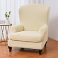 thumbnail image 1 of All-Season Solid Color Elastic All-Inclusive Wingback Chair Cover, 1 of 6