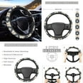 thumbnail image 3 of Renewold Car Seat Cover Full Set 11 PCS, with Steering Wheel Headrest Handbrake Gear Shift Knob Cover Cup Coasters Auto Seat Cover Accessories, Southwest American Tribal Blue Brown, 3 of 7