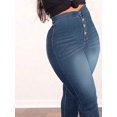 thumbnail image 3 of High Waisted Mom Jeans For Women - Tapered Skinny & Cropped Ankle Length - Figure-Hugging Stretch Denim - Vintage Wash, 3 of 6