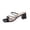 Black, variant on hoksml Women Multi Rhinestone Strap Block Heel Square Toe Slide Sandals Open Toe PU Slip On Summer Dress Shoes