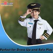 Dress Up America Pilot Role Play Everyday Fancy-Dress Costume for Child, Little Boys XS