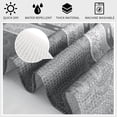 thumbnail image 4 of Grey Moroccan Shower Curtains for Bathroom Elegant Grey and White Paisley Shower Curtain Set with Hooks Light Grey Gray Bathroom Shower Curtain Hotel Grade Water Repellent Bath Curtain 72x72 Inch, 4 of 6