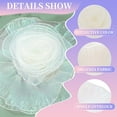 thumbnail image 3 of Uxcell Ruffle Pleated Chiffon Trim, 10Yards x 5inch Retro Organza Fabric Tulle Decorative Ruffle Single - Lock Lace Trim Border for DIY Sewing Dress Bag Costume, Fantasy White, 3 of 6