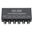 thumbnail image 3 of Mezclador De Señal De Sonido Estéreo, Mezclador De Amplificador De Auriculares Control Flexible De Nivel De Salida Aleación De Aluminio DC 5-15V Interfaz De 3,5 Mm 2 En 4, 3 of 7