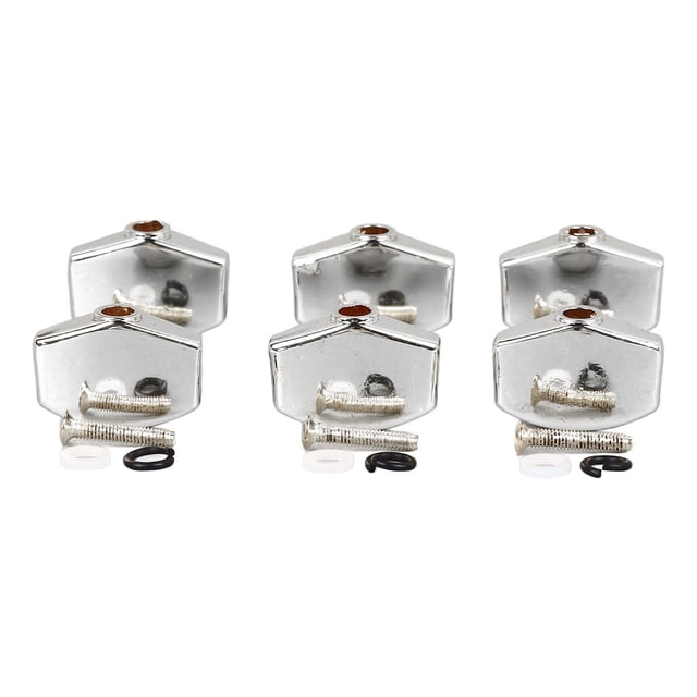 6Pcs Metal Guitar Tuning Peg Buttons Universal Replacement With Hand Feel, Easy Installation For Acoustic Electric Guitar