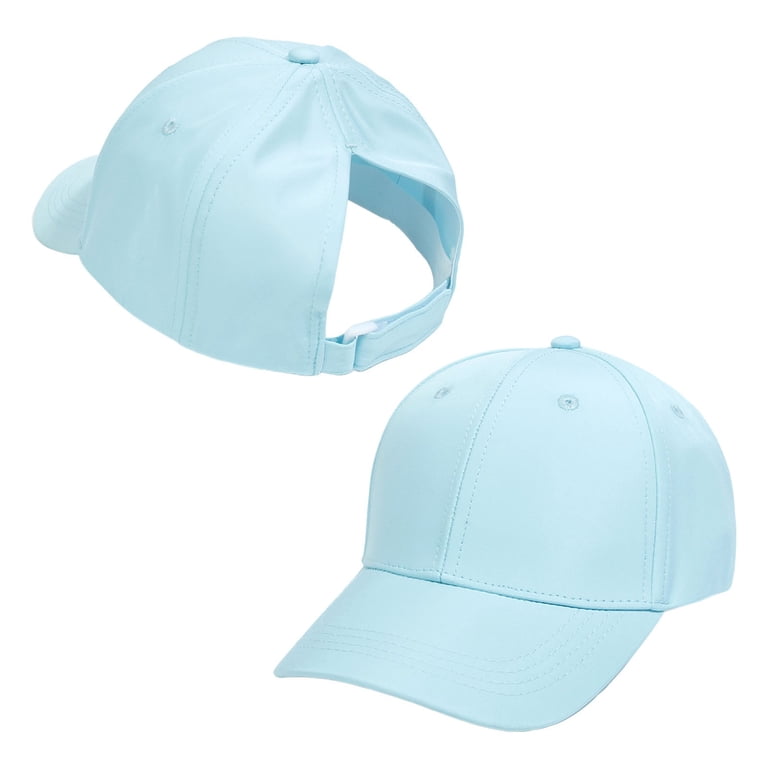 Women\'s Navy Blue White Adjustable Cute Cotton Ball For Golf Tennis Baseball Cap Caddy Cap - White/Indigo – foreall.com main image 4