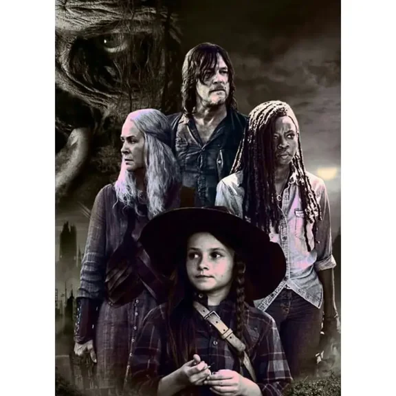 Diamond Painting Kits for Adults, The Walking Dead DIY Round Full Drill 5D Diamond Art for Home Wall Decor