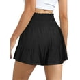 thumbnail image 6 of Franhais Women's Short Wide-Leg Pants Summer Casual Pleated Solid Color High Waist Bandage Shorts, 6 of 7