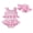 Pink, variant on BemeyourBBs Toddler Baby Girl Striped Swimsuit Infant Bathing Suit 3 Pieces Swimsuits Bow Tank Top with Ruffle Shorts Set Sun Hat Rash Guard Swimwear Summer Beach Wear