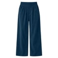 thumbnail image 5 of Pants for Women Plus Size Straight Leg Corduroy Pants with Pockets Womens Elastic Waisted Fall Loose Casual Sweatpants S-3XL, 5 of 8