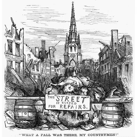 Cartoon Bank Panic 1869 NWhat A Fall Was There My Countrymen Comment On Wall StreetS Black Friday The Bank Panic Of 24 September 1869 Caused By The Efforts Of Jay Gould And James Fisk To Corner The