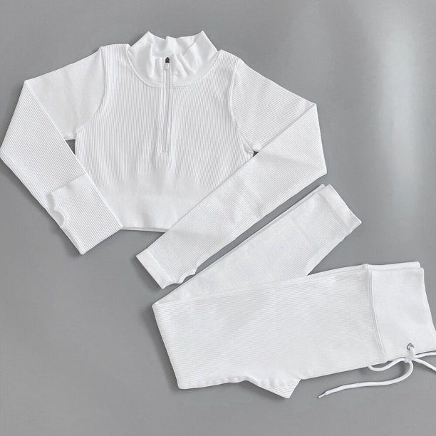 Chándal de mujer de 2/3/5 piezas, conjunto de Yoga sin costuras, ropa deportiva de entrenamiento, ropa de gimnasio, mallas de cintura alta con cordón, trajes deportivos para Fitness Tan Jianjun unisex