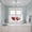 Red, variant on Valentine's Day Kitchen Curtains Window Panels, Pink Love Box Abstract Point Stripes Insulated Window Treatment Curtain, Grommet Curtains for Bedroom/Living Room/Bathroom, 2 Piece 27.5"Wx39"L