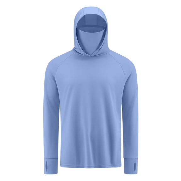 COOFANDY Mens UPF 50 Hoodie Shirts Long Sleeve Sun Protection Fishing Shirt Swim Beach UV SPF Summer Quick Dry Rash Guard