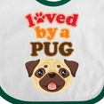 thumbnail image 4 of Inktastic Pug Dog Loved by a Pug Boys or Girls Baby Bib, 4 of 4