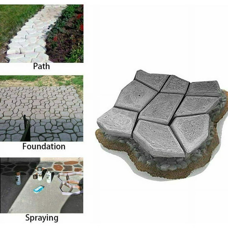Concrete Stepping Stone Molds W/Stone Pattern