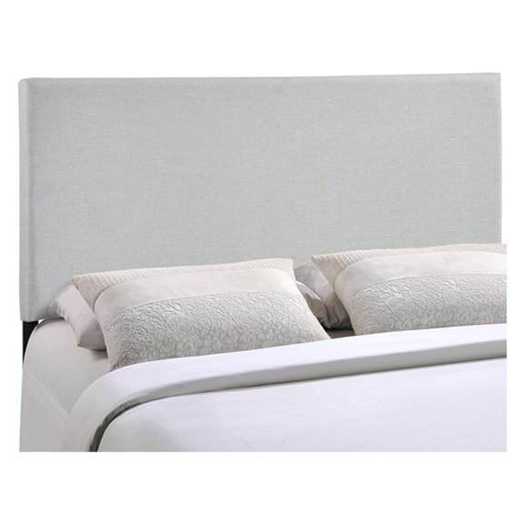 Region Linen Fabric Upholstered Queen Headboard in Gray