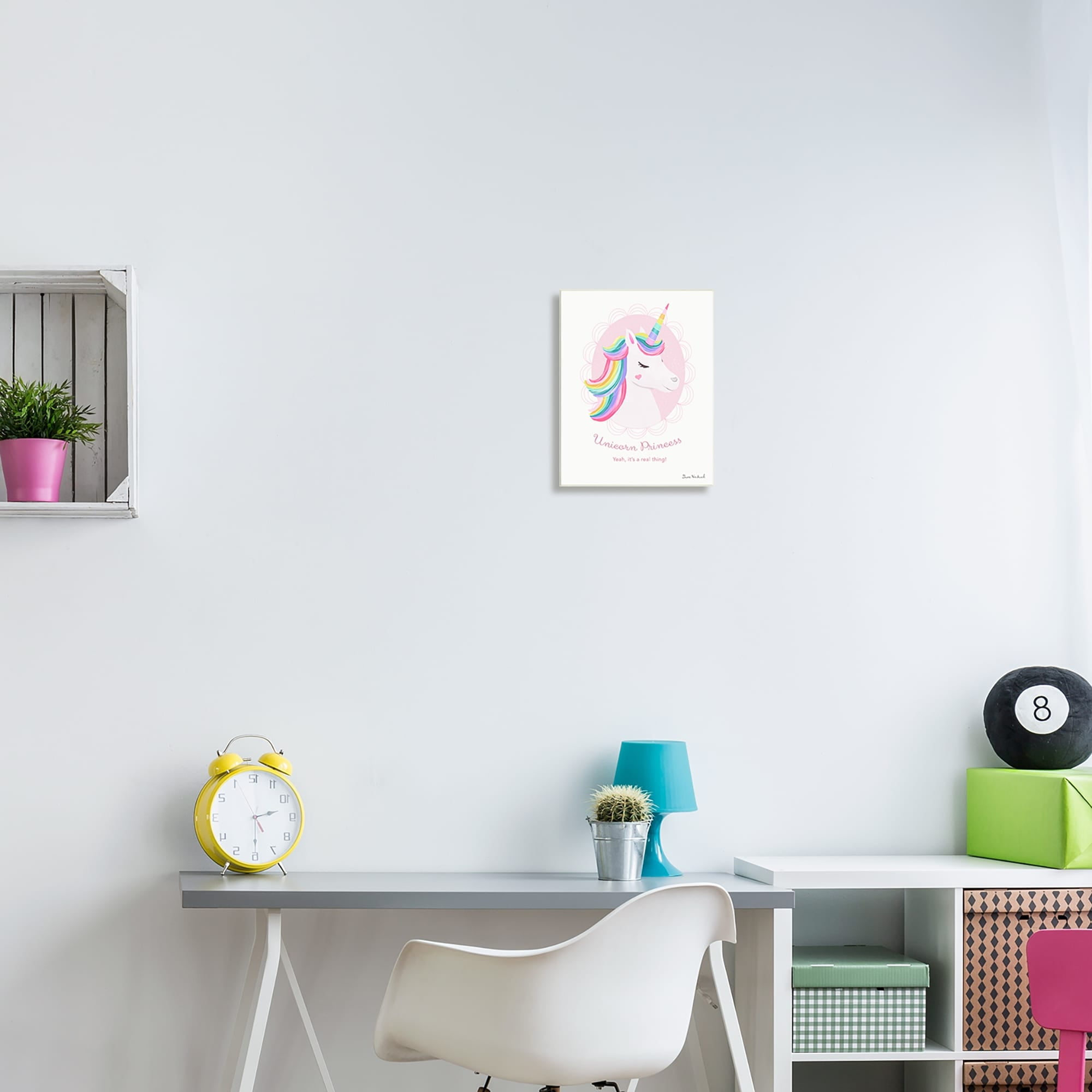 Stupell Industries Unicorn Princess Endearing Unicorn Portrait Fantasy Rainbow Graphic Art Unframed Art Print Wall Art, Design by Diane Neukirch