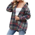 thumbnail image 2 of Flannel Shirt Women, Xuniizn Oversized Plaid Button Down Long Sleeve Collared Blouses Tops, Soft Comfortable Trendy Casual Jackets, 2 of 6