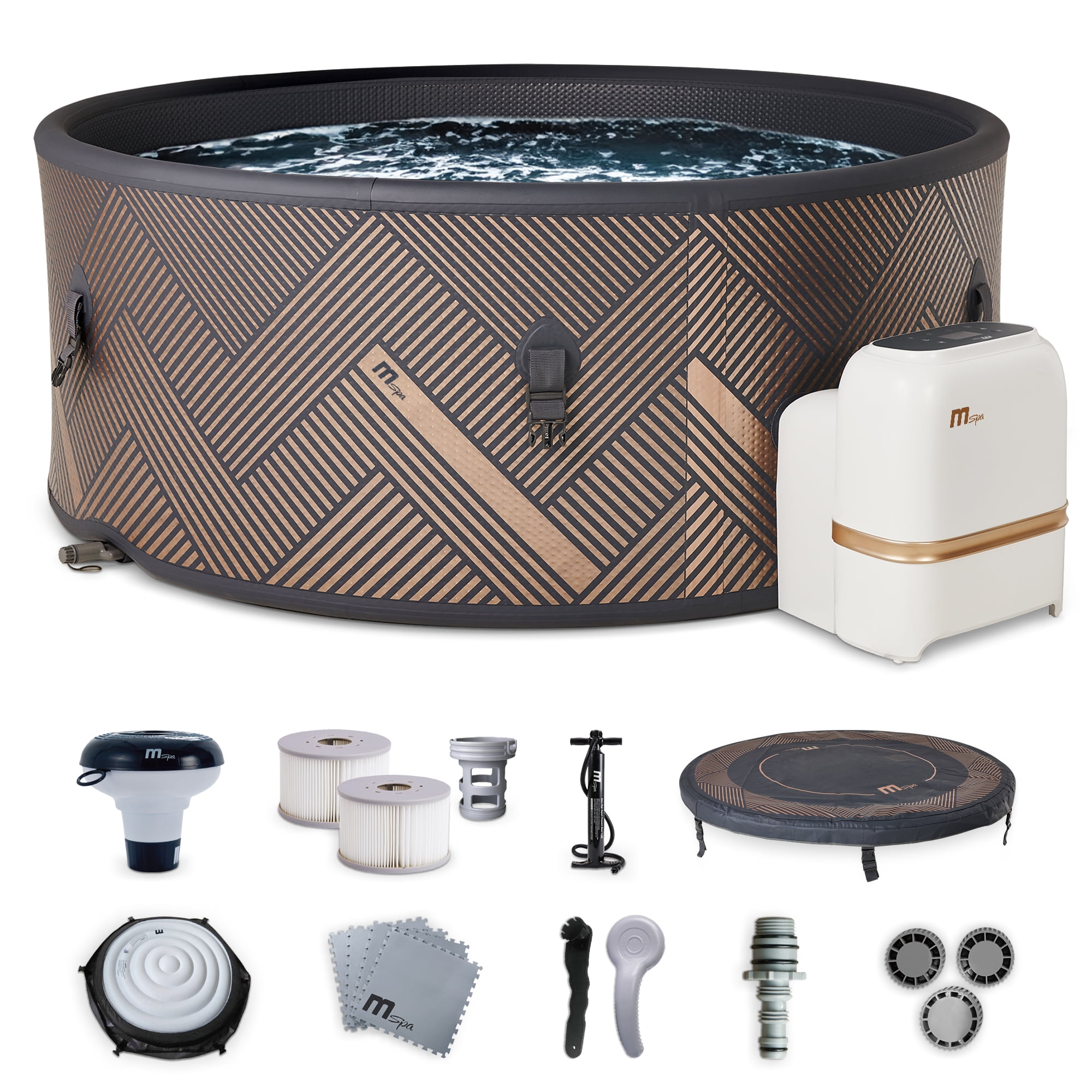 Avenli Aegean 6-Person Outdoor Hot Tub with Jets, Rigid Foam, Dual