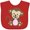 Red, variant on Inktastic Monkey Girls Baby Bib