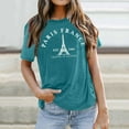 thumbnail image 2 of Puliio France Shirt Women Tower T Shirt Travel In France Tshirts Vacation Tees Tops, 2 of 7