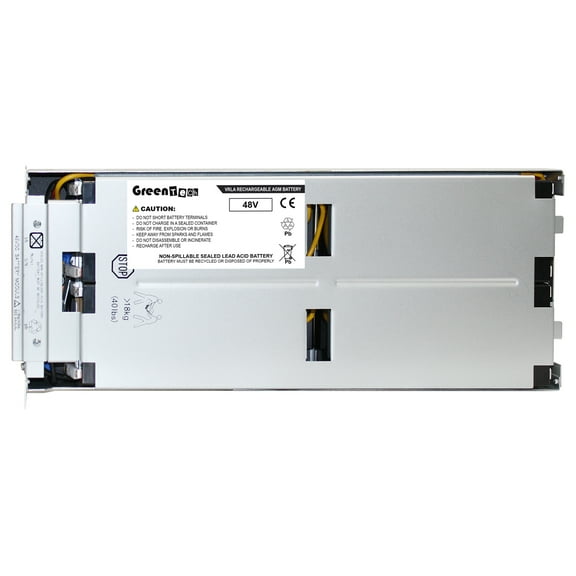 GREENTECH RBC43 48V COMPATIBLE BATTERY FOR APC SMART-UPS SMT1000RM1U, SMT2200RM2UC, SMT2200RM2UNC, SMT2200RMUS, SMT3000RM2UC, SMT3000RM2UNC, SMT2200RM2UCUS, SMT2200RM2UNCUS - 48VDC REPLACES RBC43