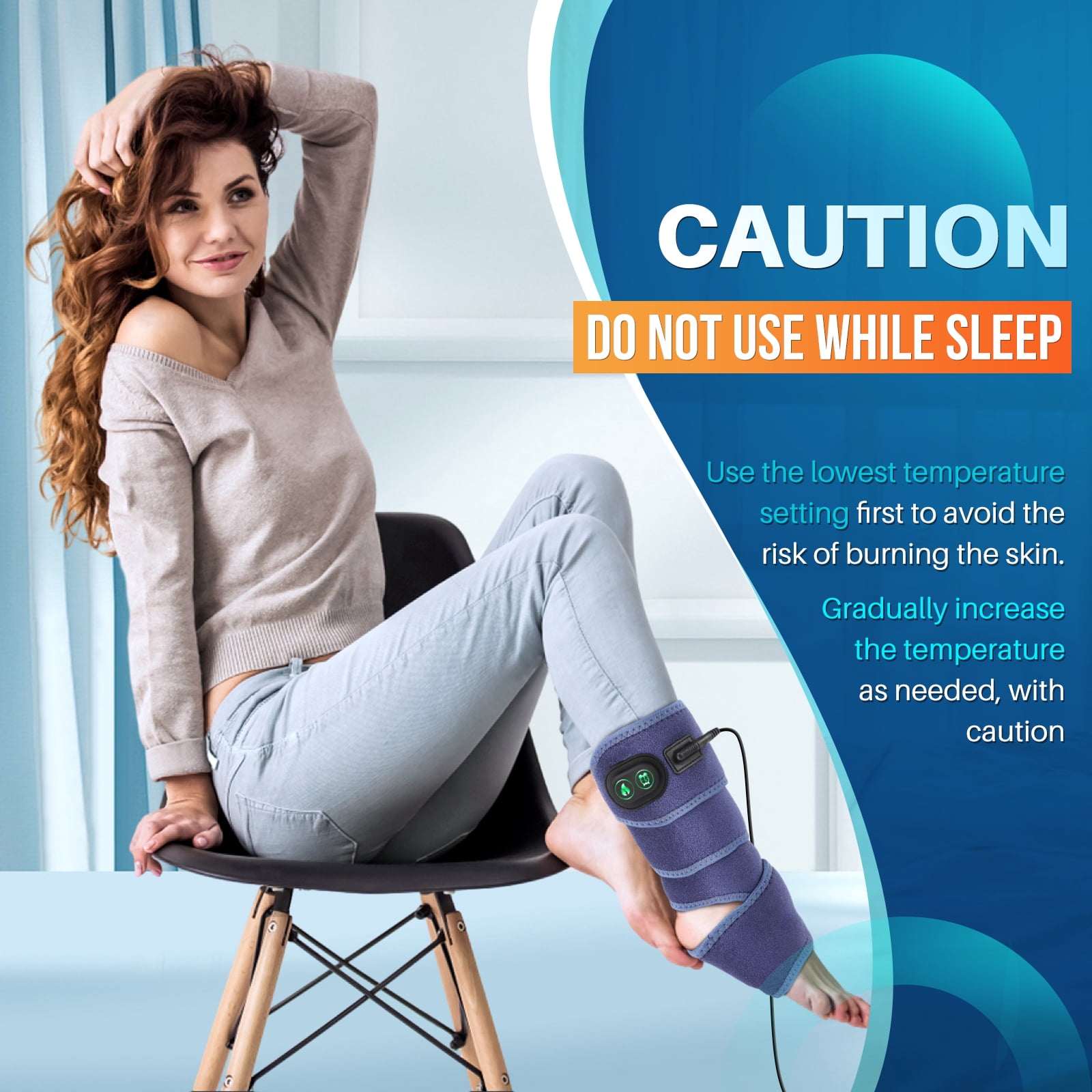 Electric Heating Pads for Elbow Arm Wrist Ankle Leg Knee, Elbow Heated Pad Wrap for Multiple Body Areas, Fast Heating Body Wrap Heated Brace with 4 Heating Levels, 3 Timing Settings
