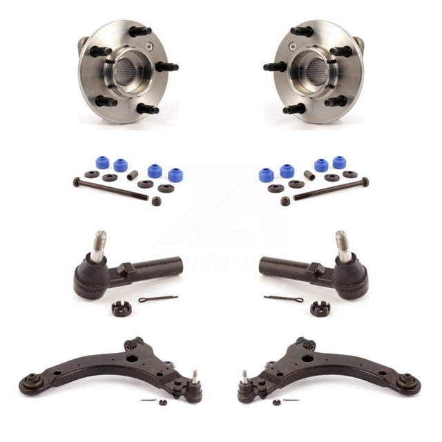 Transit Auto Bras de Commande Inférieur à Roulement de Moyeu avant avec Tige de Liaison Extérieure à Rotule et Kit de Liaison (8 Pcs) pour Voiture Chevrolet Impala Pontiac Grand Prix Buick LaCrosse Monte Carlo Regal Allure - K7T-109782