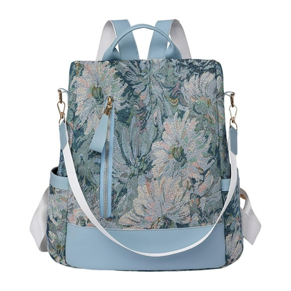 Mochila de mujer,Mochila con estampado de flores para mujer,bolso de hombro para mujer,Mochila informal a prueba de robos,Mochila Mochila Mochila Bolsa De Equipaje Moda,Bolso de hombro Bolso