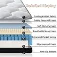 thumbnail image 2 of Mattress Hybrid Mattress Eurotop With Gel Memory Foam Motion Isolation Individually Wrapped Pocket Coils Pressure Relief Mattress, 2 of 8