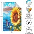 thumbnail image 3 of Coolnut 1 Pack Sunflower Style Kitchen Towels Highly Absorbent, Super Soft Dishcloths 18 x 28 Inches Reusable Quick Drying Tea Towels Set for Home,Kitchen Decor Wash cloth, 3 of 7