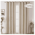 thumbnail image 3 of Cortina Lisa Con Tul Y Diseño Estrella De 100×130 Cm 2 Pzs. Modelo Beige, 3 of 4