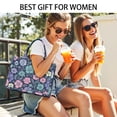 thumbnail image 5 of Large Capacity Tote Bag,Pioneer Flower Floral Print Pattern Handbag Fashion Luxury Tote Bag,15.7"x13"x 5.1" Inches,Laptop Compatible, 5 of 6