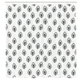 thumbnail image 3 of Ambesonne Foliage Shower Curtain, Leaves Spring Nature, 69"Wx84"L, Black and White, 3 of 5